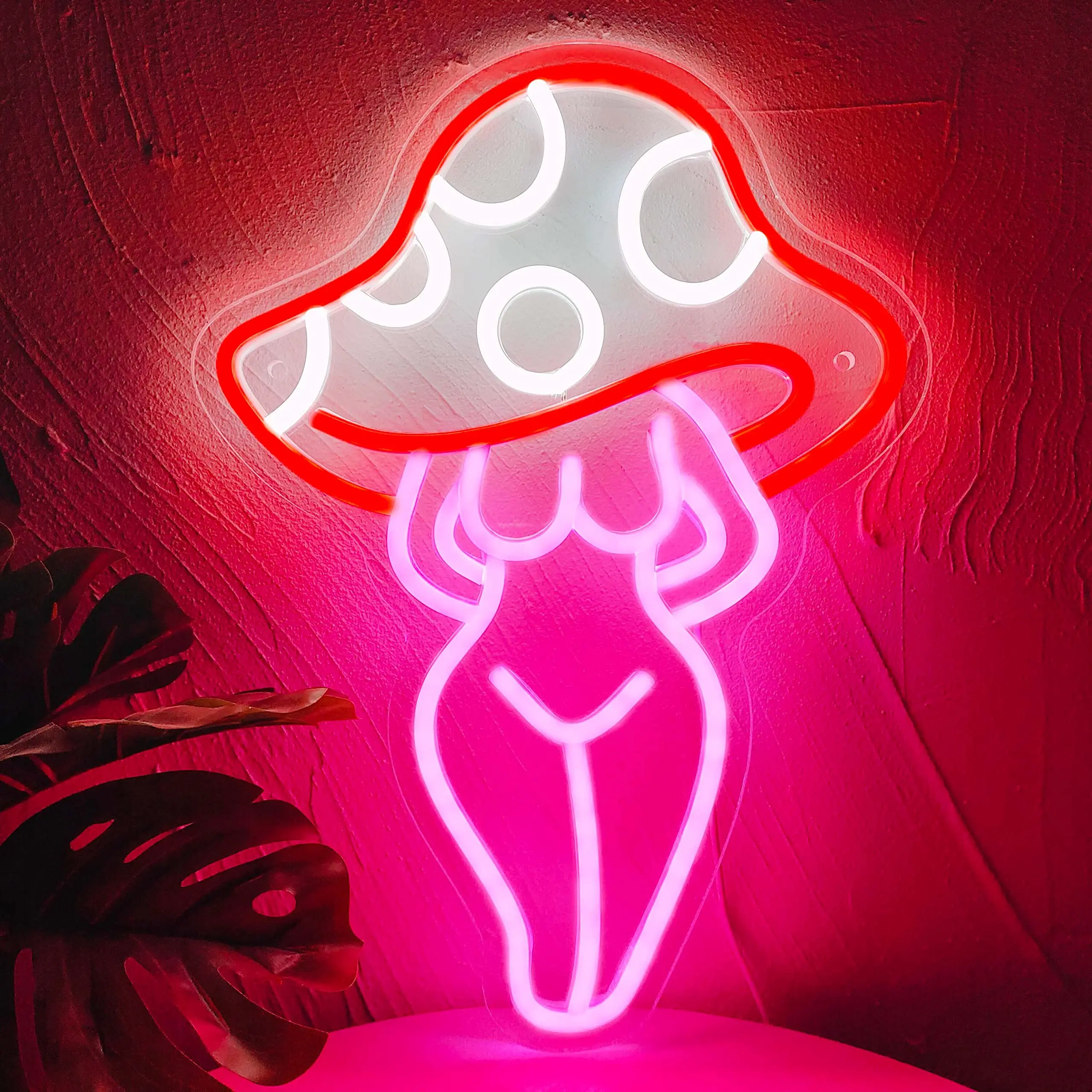 Mushroom Neon Sign Kawaii Room Decor Neon Led Light Signs Wall Hanging Decoration Gift For Teen Boy Kids Led Night Light