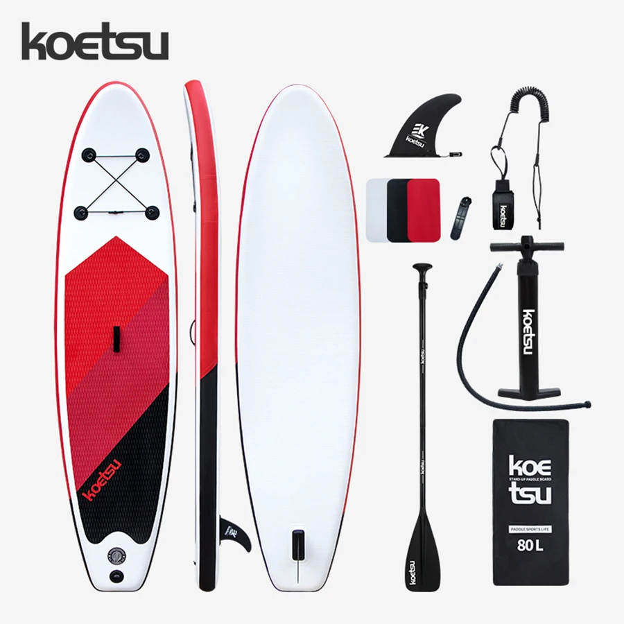 KOETSU 10.5ft red and black, blue and black paddle board set, water surfing board, suitable for water outdoor sports, leisure 6