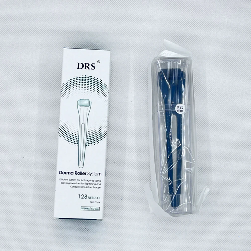 Drs 128 Titanium Legering Real Naald Derma Roller Voor Haar Baard Gezichtshuid Face - Beauty Instrument Zelfzorg Voor Mannen Vrouwen