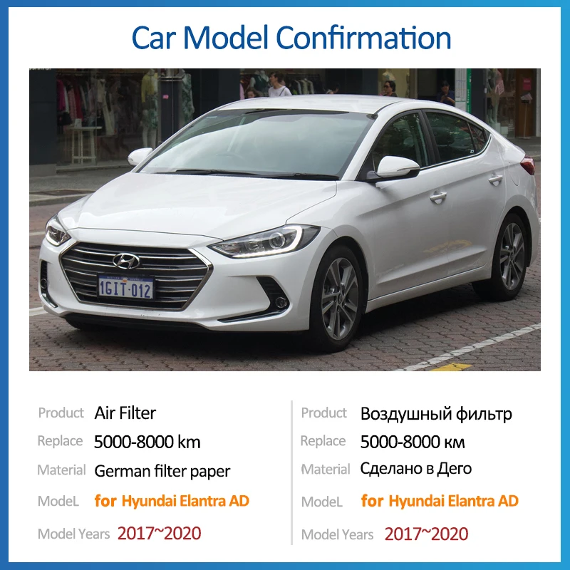 for Hyundai Elantra AD Avante MK6 2017 2018 2019 2020 28113-F0000 Car Air Filter Element Intake Engine Auto Accessories Parts