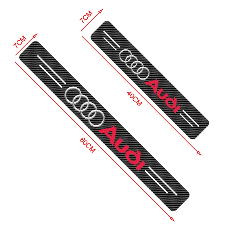 Car Door Plate Carbon Fiber Threshold Protector Sticker For Audi S8 TT A4L A6L RS6 C6 S3 S4 S5 S6 S8 A7 A8 A1 A3 A4 A5 Q3 Q5 Q7