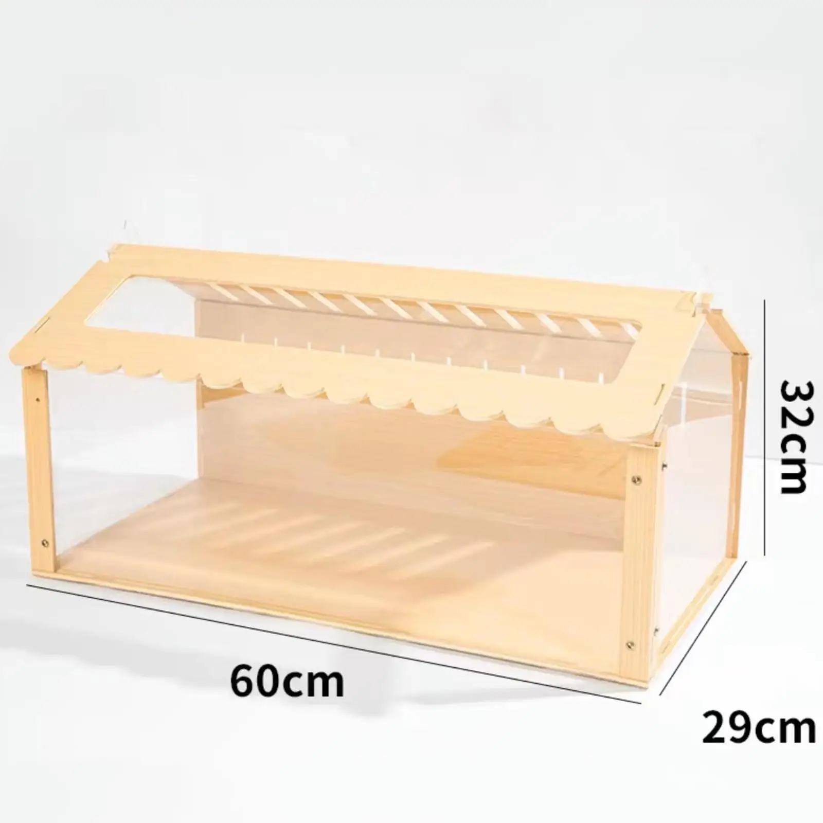 Hamster Wood Cage Habitat Exercise Toy Mice Rat Habitat Nesting Villa Breathable for Guinea Pig Gerbils Rutin Chicken Hideaway