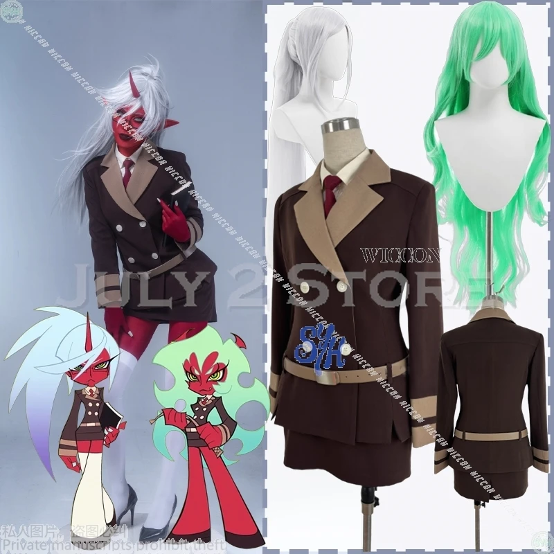 

Kneesocks Scanty Cosplay Panty & Stocking With Garterbelt SE2 Anime Costume School Dark Uniform JK Dress Y2K Fashion Halloween