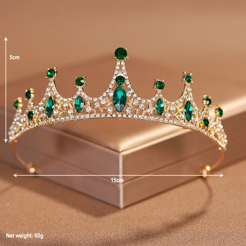 Bridal Headwear Full Of Luxurious Atmosphere Noble Gold-colour Ladies' Crown For Bride image 5