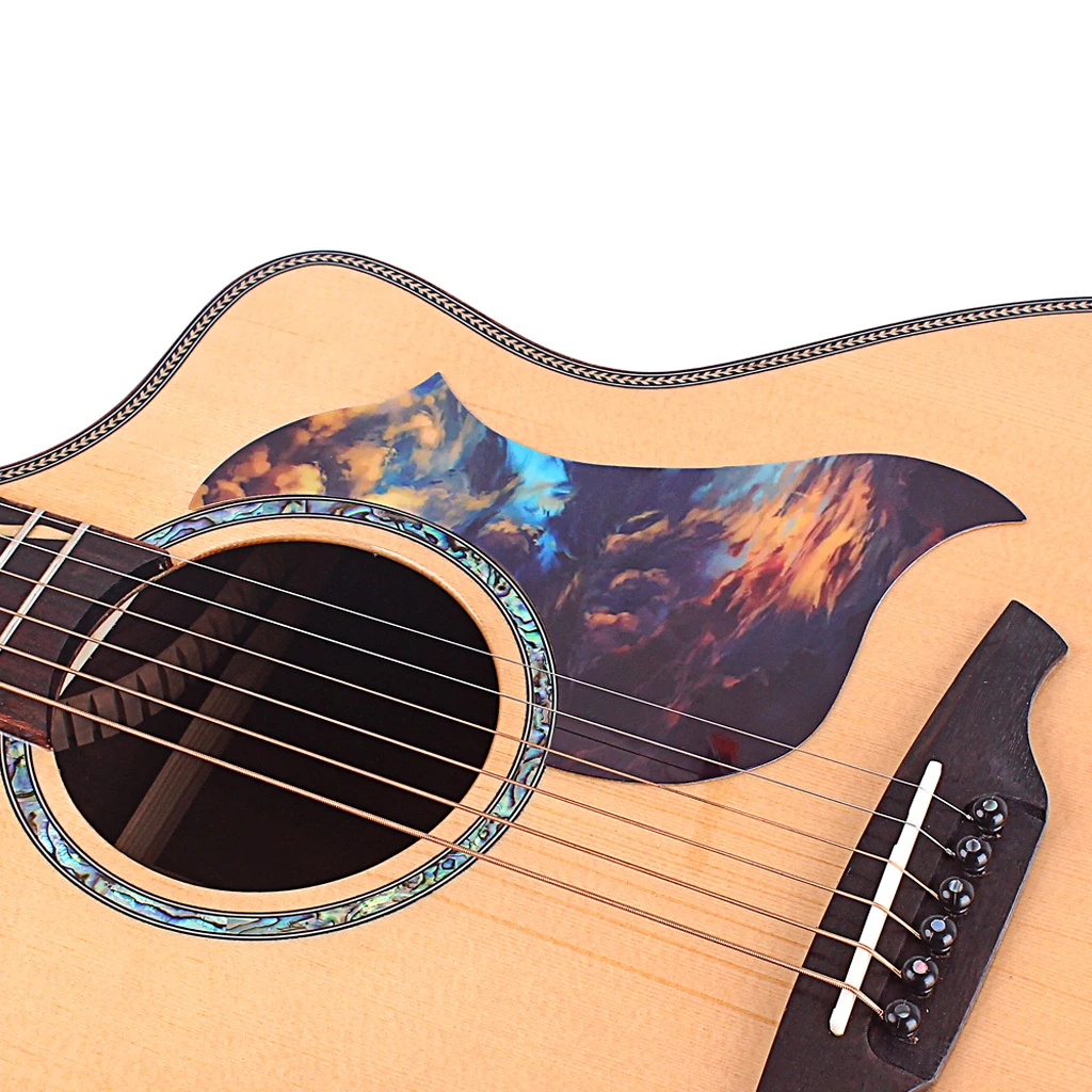 Professional Self Adhesive Pickguard PVC Scratch Plate for Acoustic Guitar Protector Easy to Apply