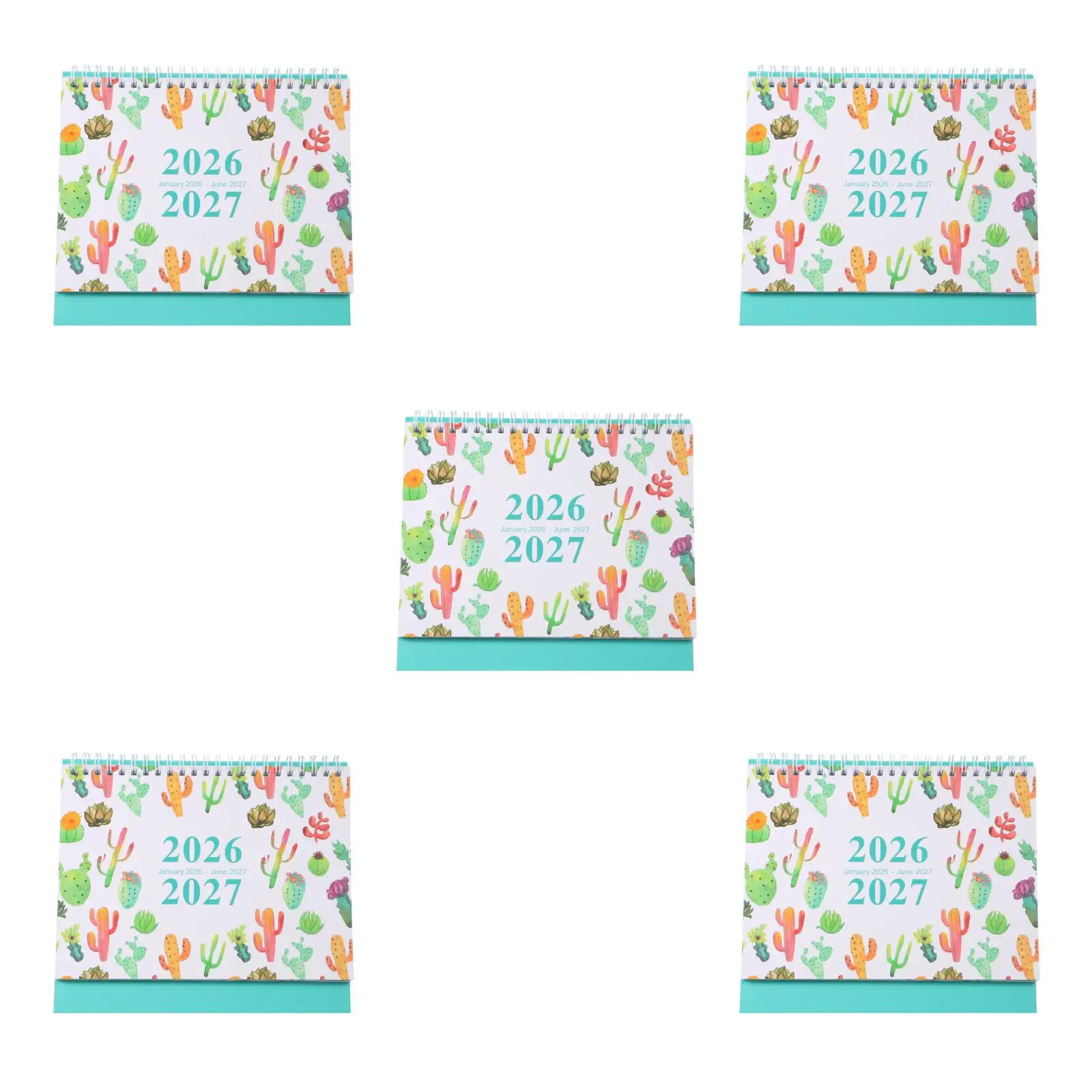 

5pcs 5 PCS Desk Calendar Notepad Daily Organizer Notebook Compact Monthly Planner Dated