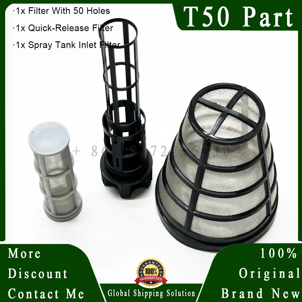 T50 suku cadang Filter tangki semprot asli, 3 buah Set untuk Dji T20P/T25/T40/T50 suku cadang perbaikan Aksesori Drone pertanian