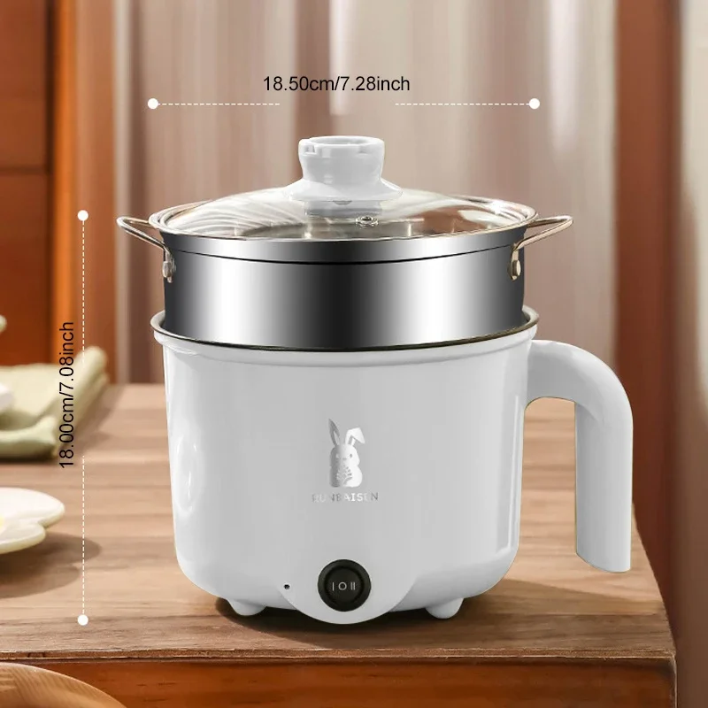 220 فولت طباخ كهربائي صغير متعدد الوظائف وعاء الطبخ غير عصا مقلاة رامين عنبر صغير الكهربائية إناء/ قدر لطيف الكرتون