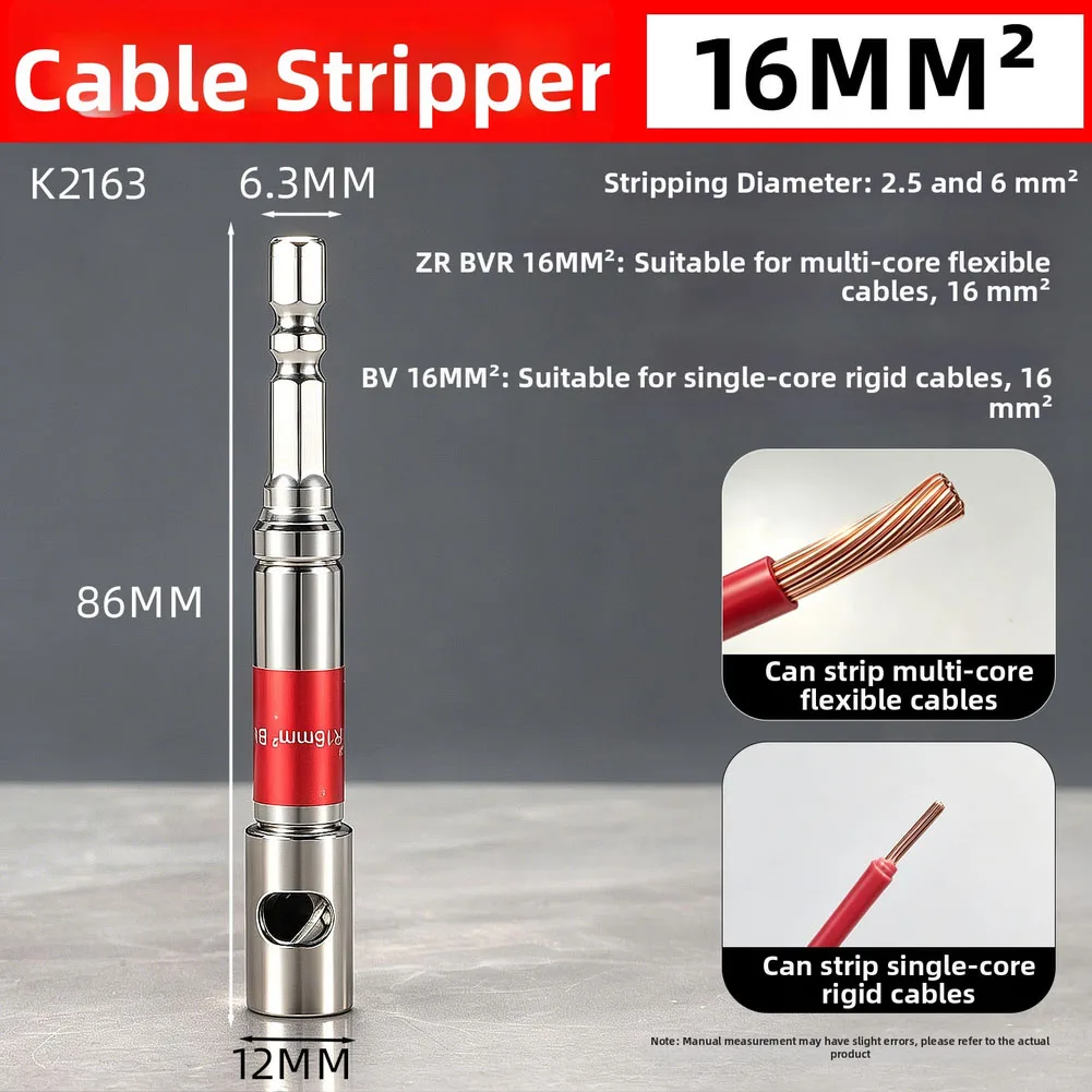 Stripper Hex Handle Wire Stripper Wear Resistant Construction Silver-red For Tough Working Conditions  Stripper