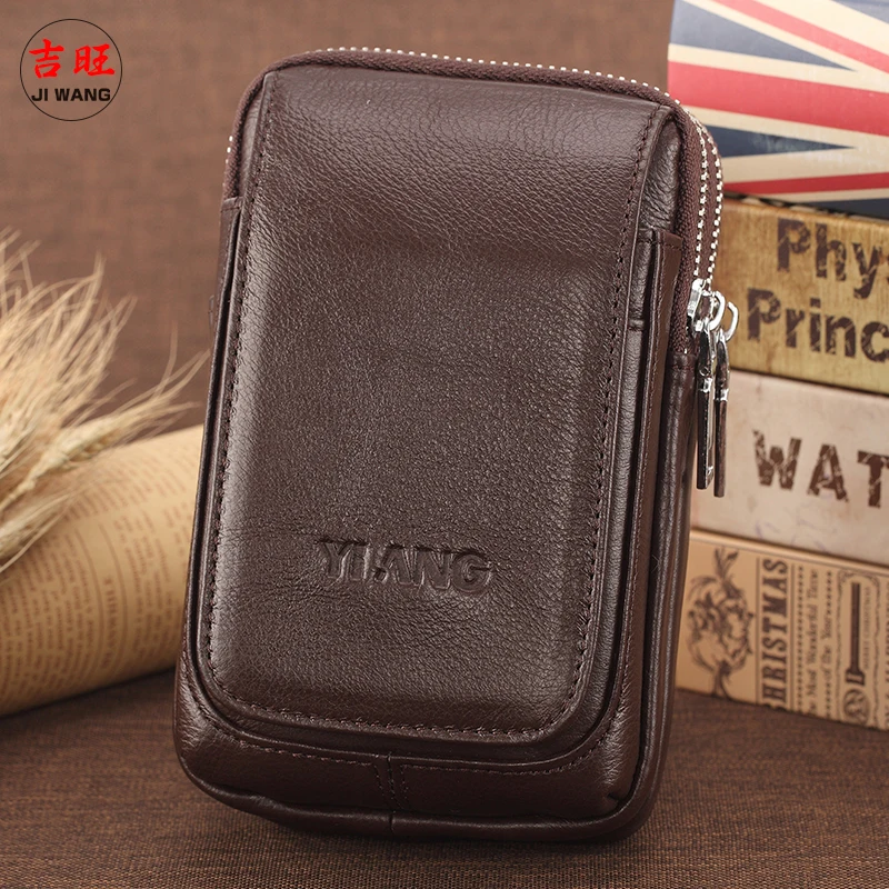 

Двухслойная кожаная поясная сумка для мобильного телефона с поясом для мужчин, размер 6/6,5 дюймов, деловая повседневная мягкая кожаная конструкция