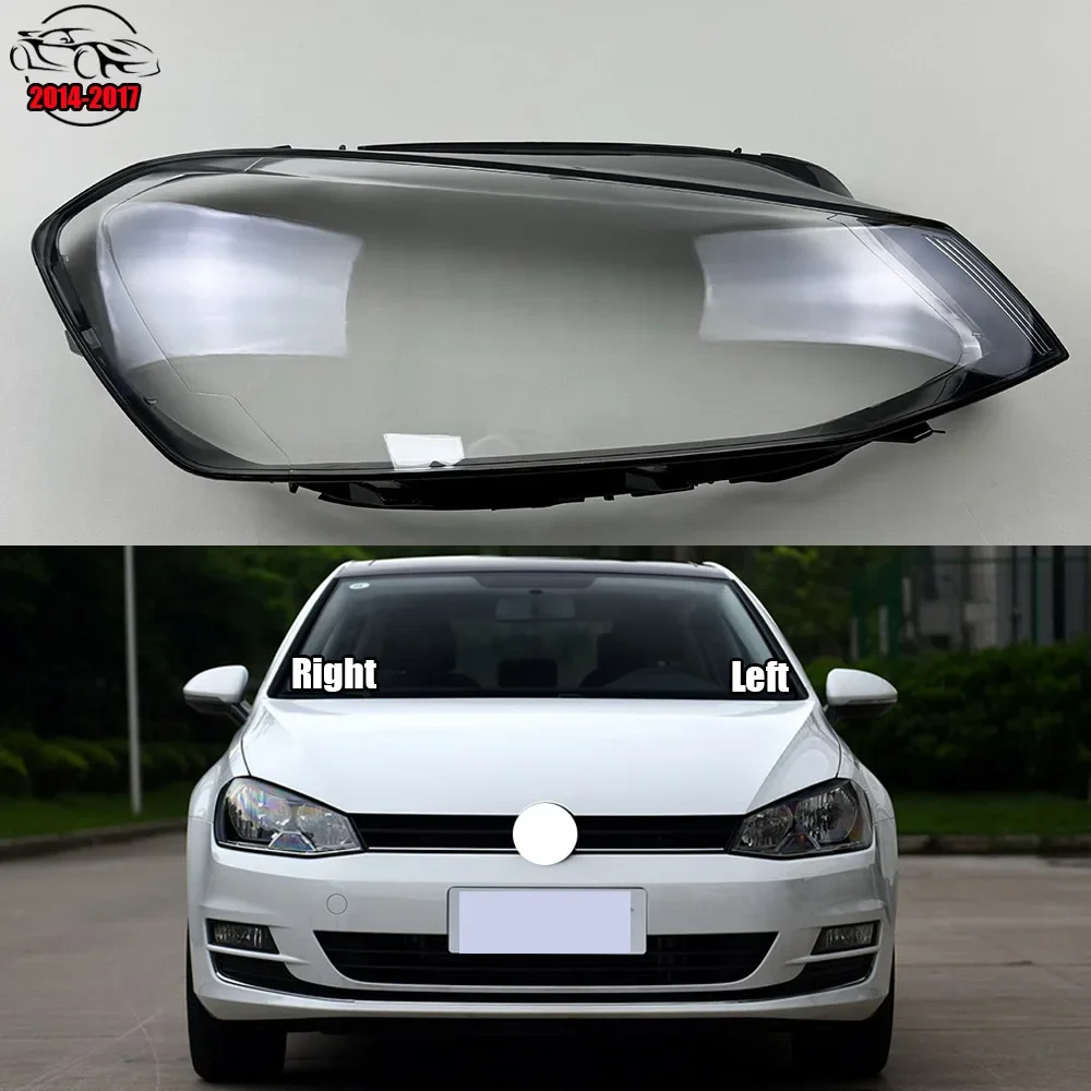 

For Volkswagen VW Golf 7 MK7 GTI 2014-2017 Front Headlamp Cover Transparent Lampshade Headlight Shell Lamp Shade Plexiglass