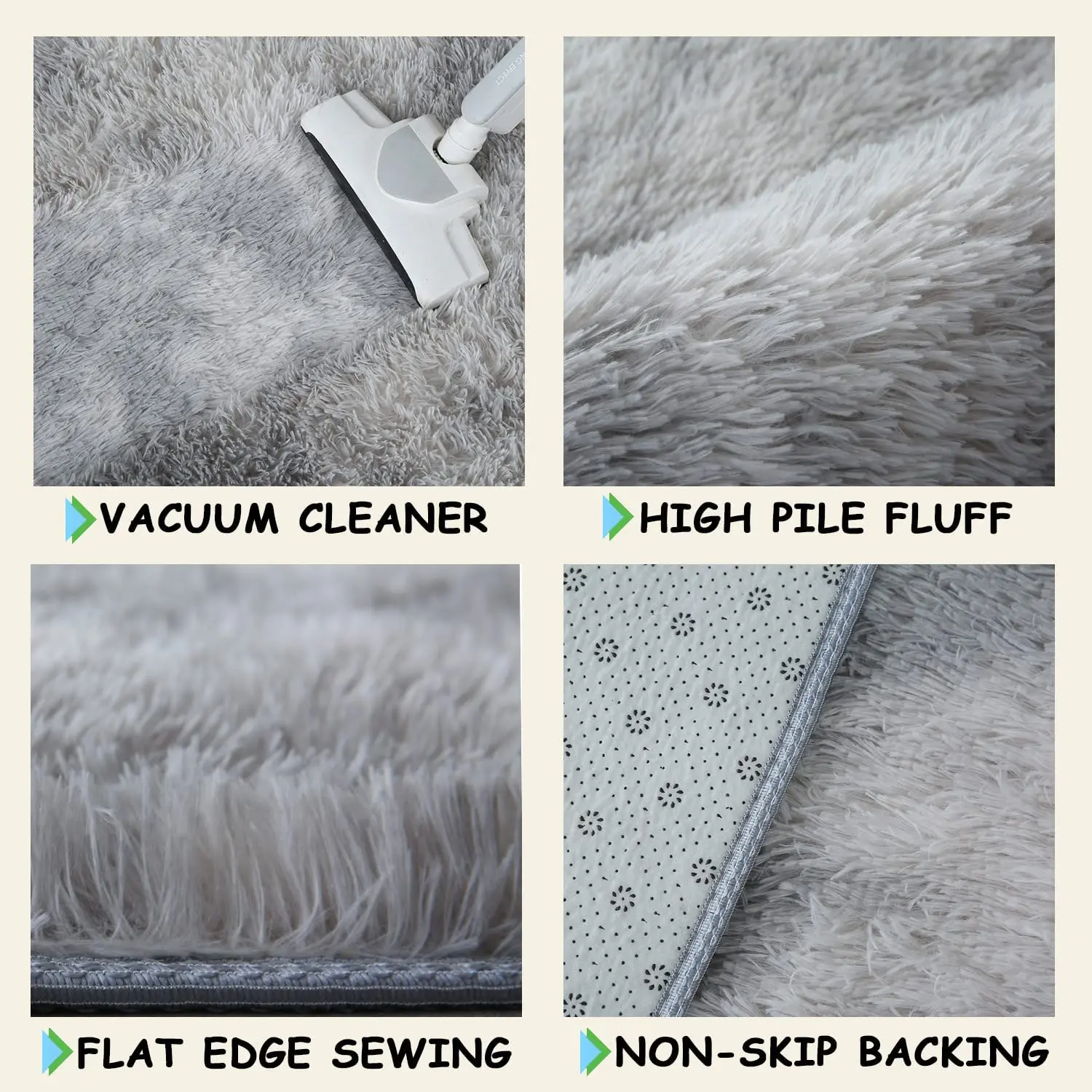 Large Carpets Living Room Soft Sofas Area Rug Grey Fluffy Carpet for Bedroom Furry Floor Rug Bedside Carpet Kids Room Decor