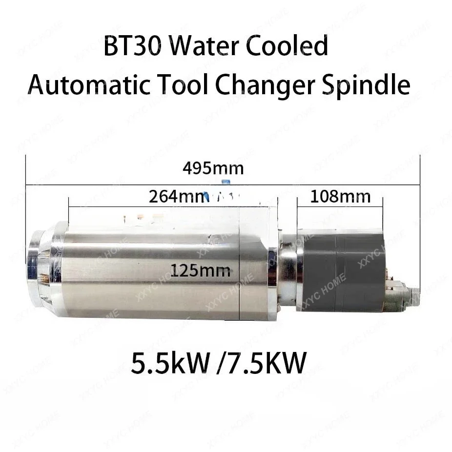 Cooling Spindle Motor ATC 220V 380V for Engraving Milling Metal 7.5KW 5.5KW BT30 Automatic Tool Change Spindle Pneumatic Water