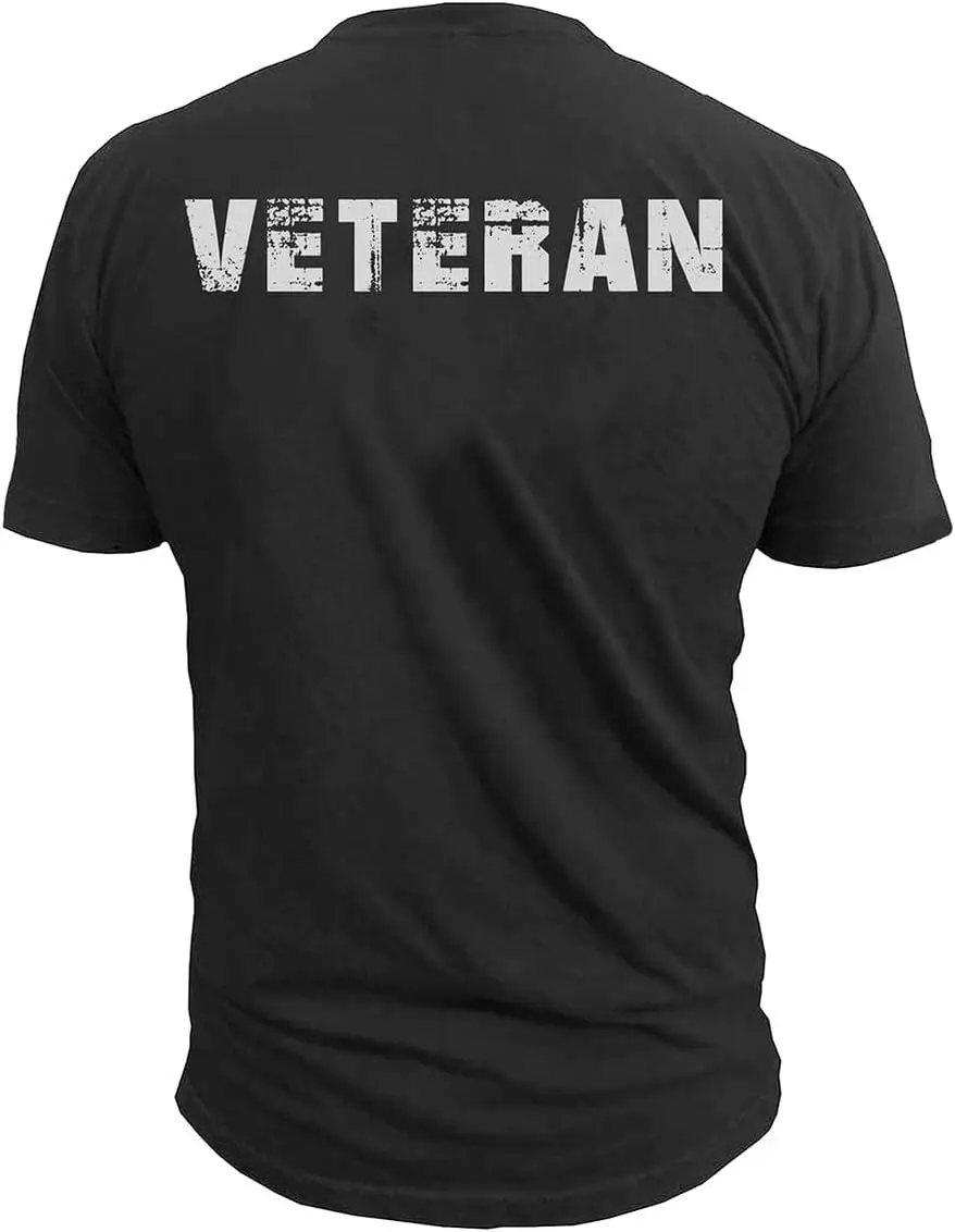 7.62 Design USMC Veteran Flag Military Men's Black Ink T-Shirt