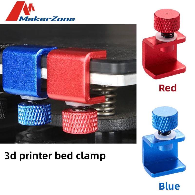 3D Printed Glass Heatbed Clip Bed Clips Clamp Build Platform Heated Bed Retainer Hotbed Adjustable Fixed Clip for Ender 3