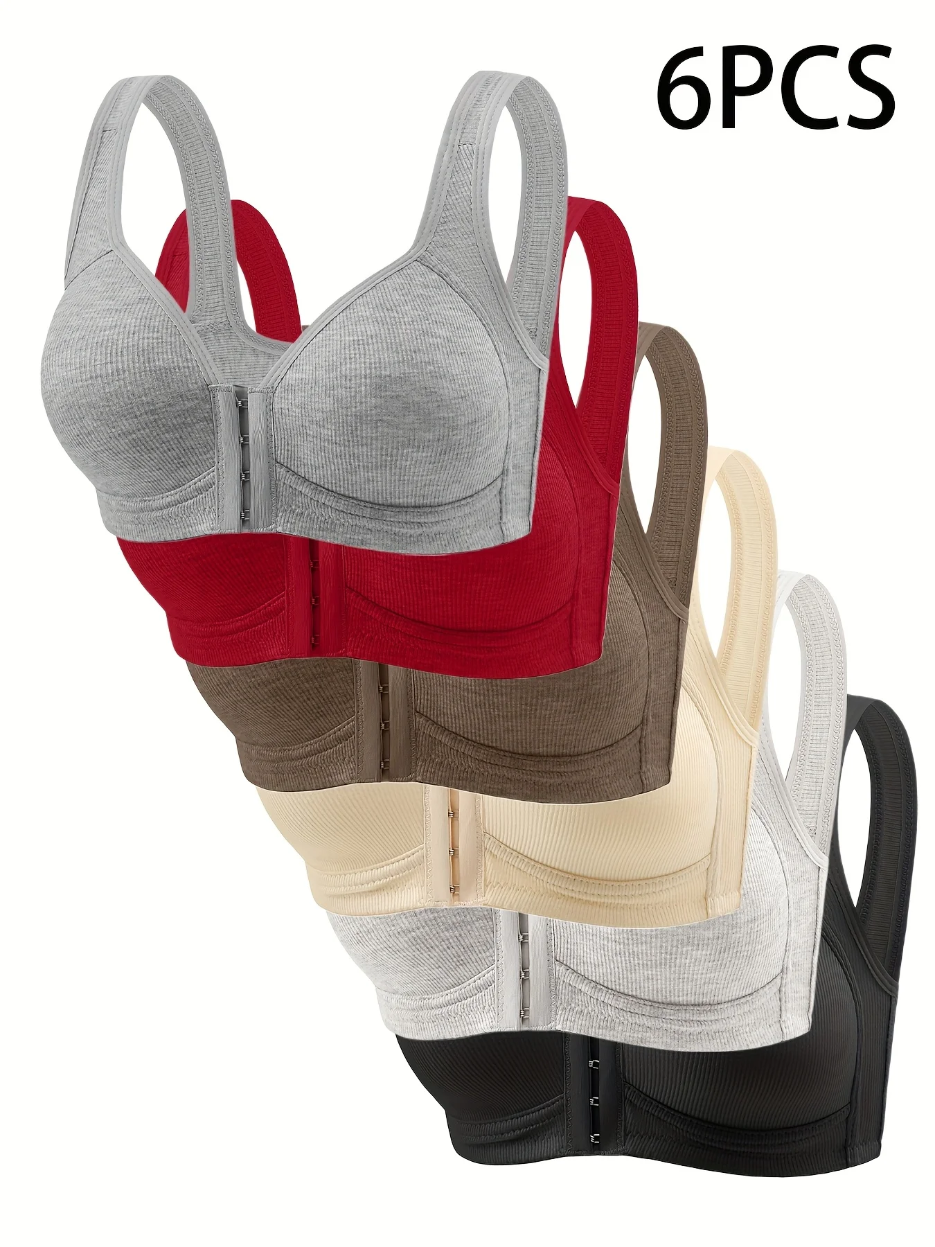 6-Pack Women's Elegant Wire-Fr - Wirefree Bra Comfort recension och pris