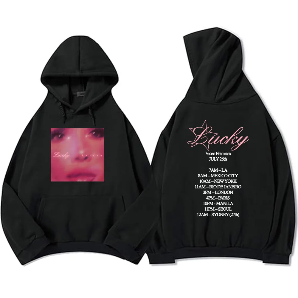 Lucky Album Printing Hoodies Halsey Singer Sweatshirt for Fans Streetwear Winter Long Sleeve Hooded Pullovers Graphic Hoodie Men