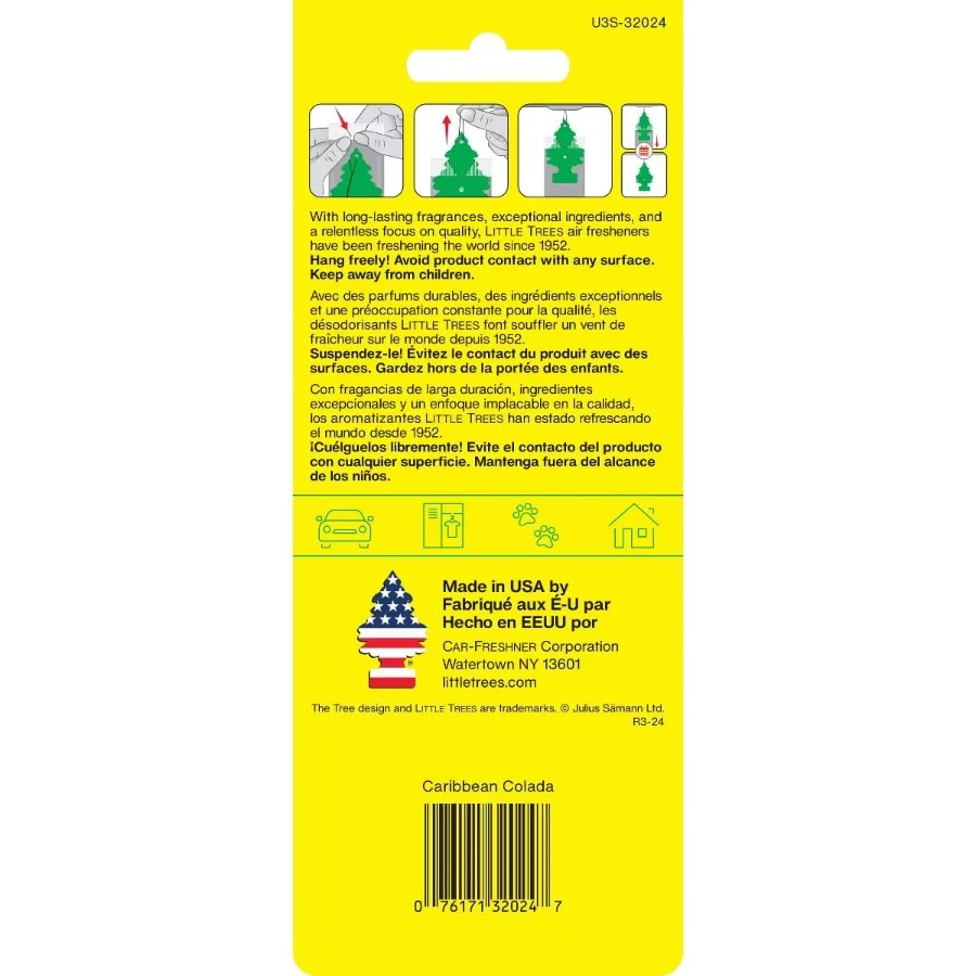 3pk Caribbean Colada Air Freshener