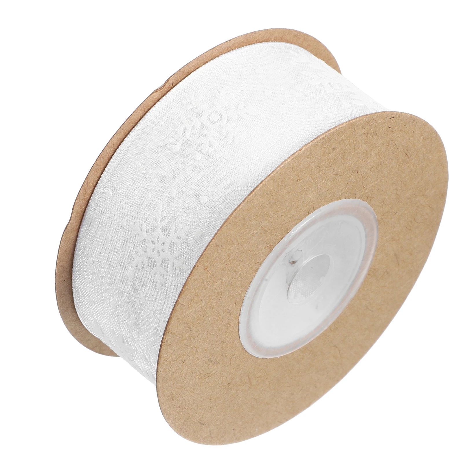 

1 Roll Snowflake Ribbon Christmas Decorative Polyester Ribbon for DIY Present Wrapping Holiday Gift Decor