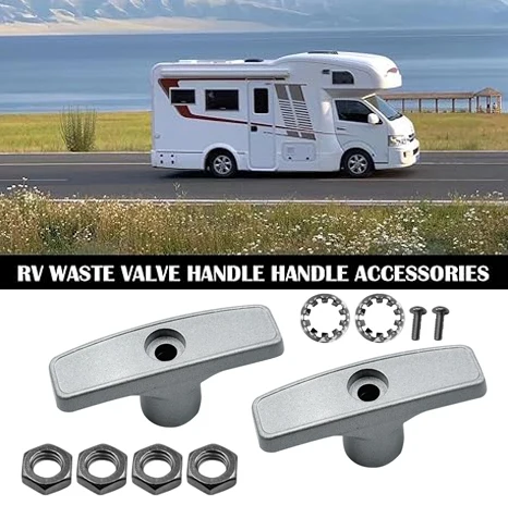 

1/2 шт. комплект ручек клапана для кемпера, серый, комплект ручек для шланга бака для кемпера, запасные части с гайками для автодома, автомобильный аксессуар