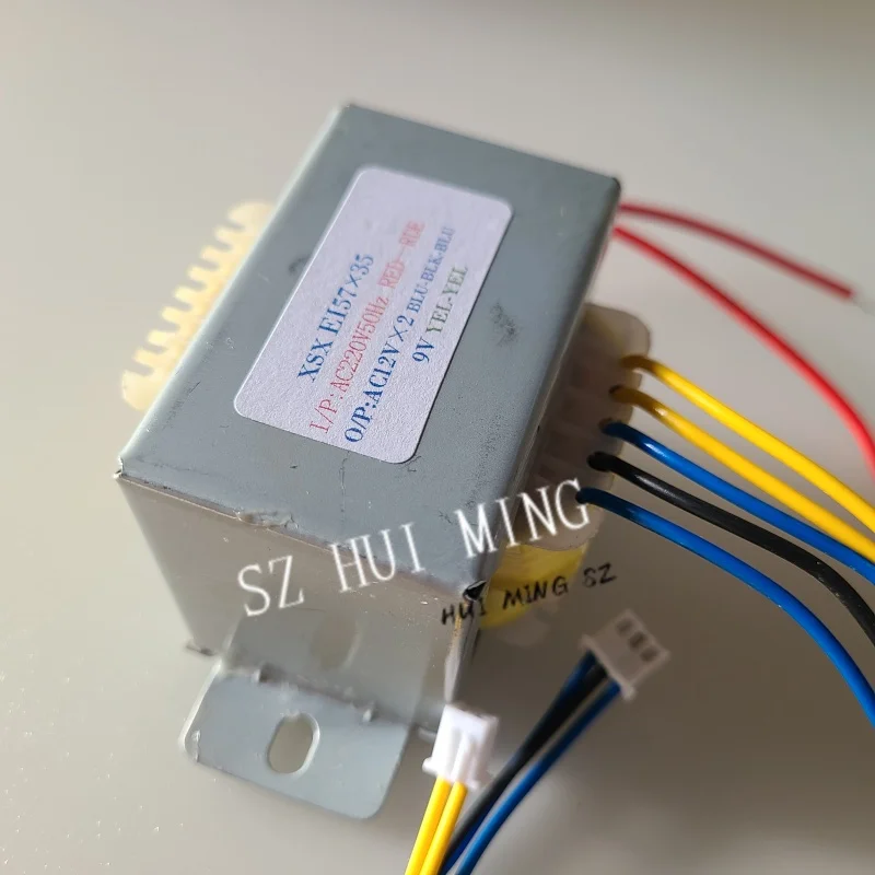 25W EI Transformer Custom Copper 220V To 12V-0-12V 9V 0.5A EI57*35 Terminal Multimedia Active Speaker Audio Amplifier Subwoofer
