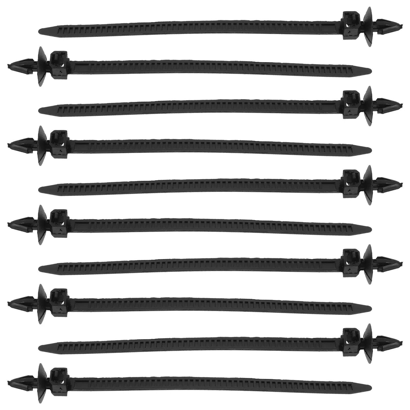 10Pcs Versatile Auto Parts Cable Ties Car Screw Clip Push Zip Ties Wire Harness Clips Styling Clips Automotive Fasteners