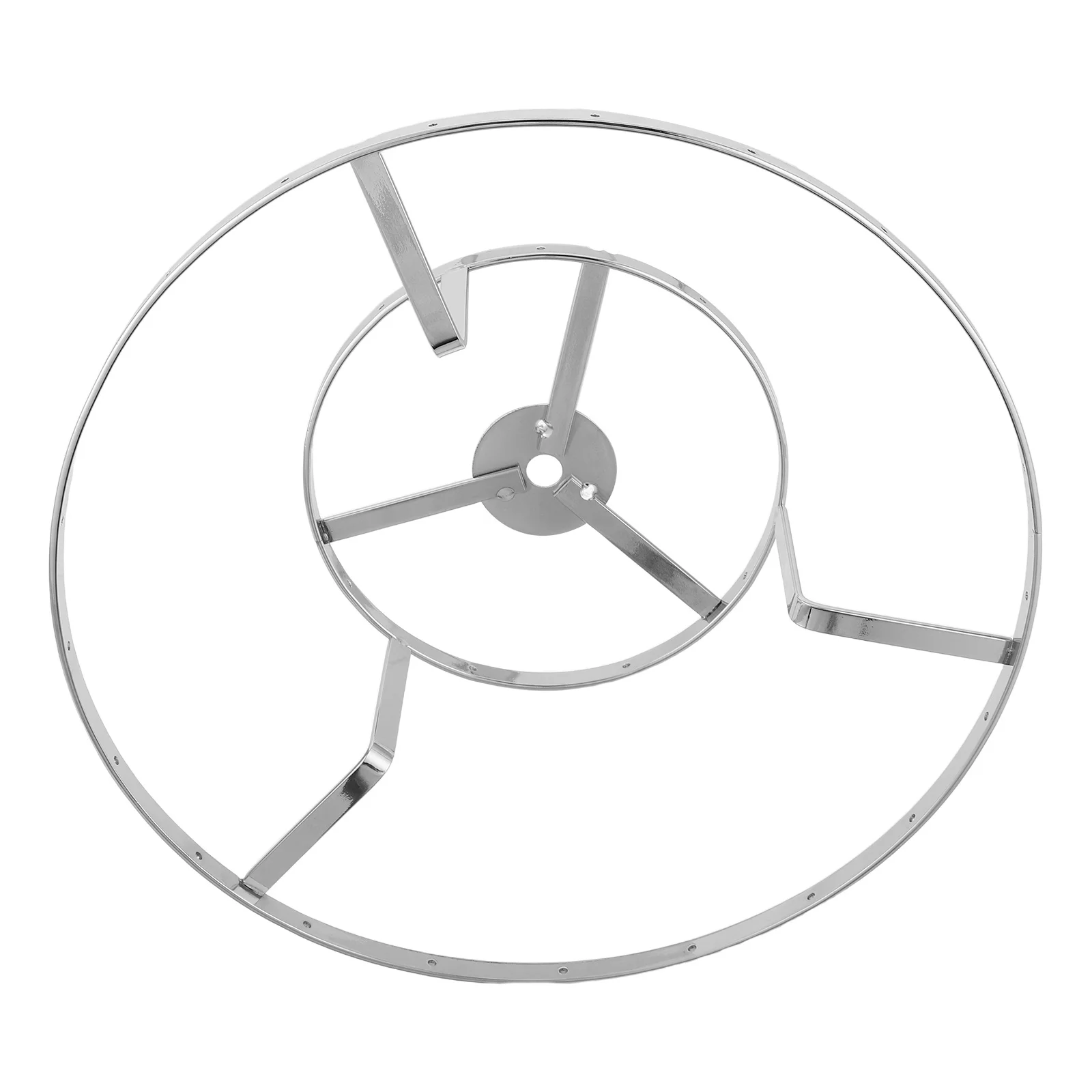 

Double Layer Metal Lampshade Frame 26Cm Iron Wire Cage Lamp Holder Ring for DIY Pendant Light Drum Lamp Shade Repair Parts