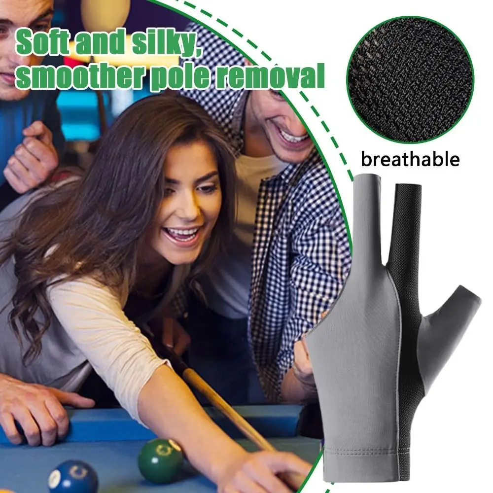 

1PC Non-Slip Billiard Glove Breathable High-elastic 3 Fingers Snooker Glove Anti Skid Training Equipment Training Glove