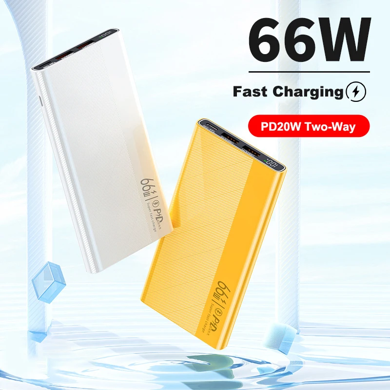 

Power Bank 20000mAh Portable Charger Powerbank 66W Fast Charging External Battery for iPhone 17 Samsung Huawei Xiaomi Poverbank