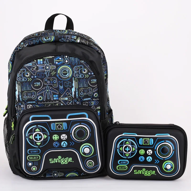 Australian Smiggle Children Game Console Handle Portable Schoolbag Boys Pupils Waterproof Backpack 16 Inch Cool Kids Gift Bag