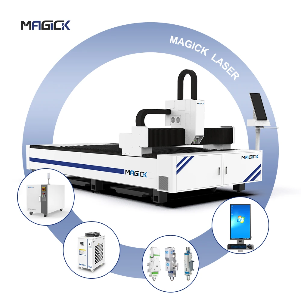 Multifunctional Industrial Raycus Power Stainless Steel Hines Large Format Fiber Laser Cutting Hine