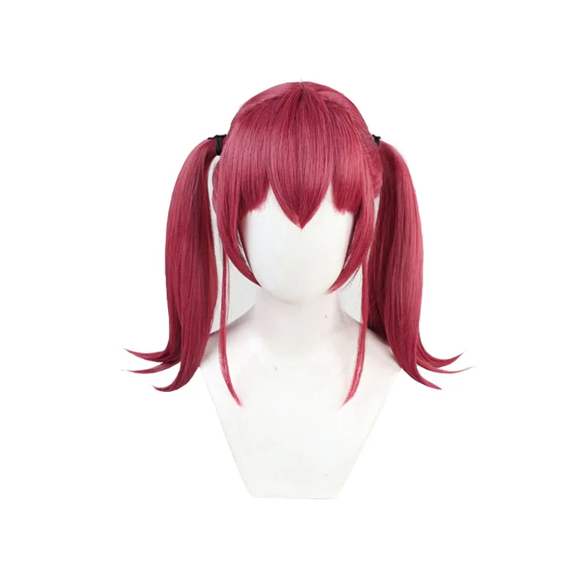 อะนิเมะฮูโช มารีนกัปตันคอสเพลย์วิกผมฮาโลวีนวิกผมไฟเบอร์ผมสังเคราะห์ทนความร้อน + หมวกวิกผม