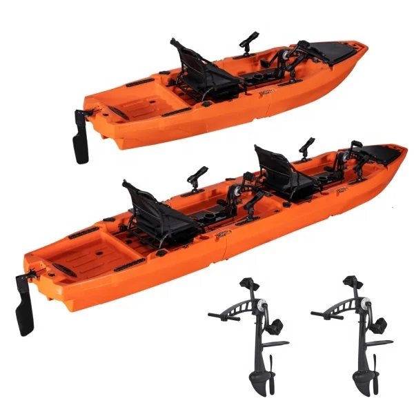 LSF 2 أو 3 قطع وحدات كاياك قابلة للفصل لـ 3 أنظمة طاقة مع ركلة ومروحة محرك دواسة القدم كاياك للاختيار