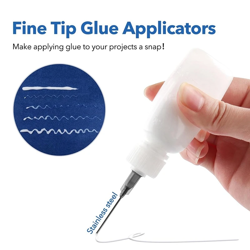 접착제 어플리케이터 병, 플라스틱 압착 가능 스포이드 병, 오일 압착 가능 스포이드 병, 내구성 있는 공예, 30ml, 60 개