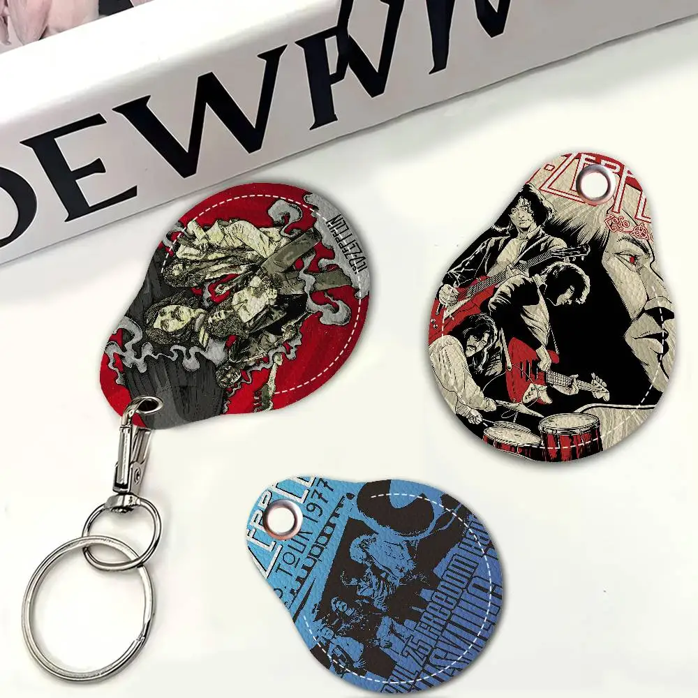 حامل بطاقة الوصول الجلدي L-Led Z-Zeppelin، سلسلة مفاتيح قطرة الماء، غطاء حماية لبطاقة الحافلة #2