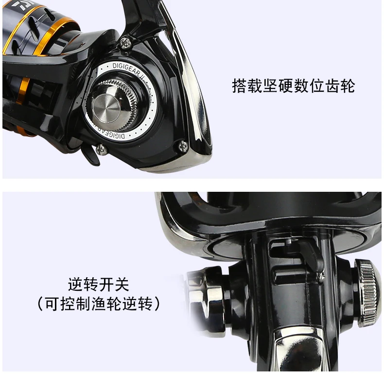 DAIWA Angelrolle MISSION CS 2000–4000, neue ABS-gefräste Aluminiumspule, 2 kg–6 kg, Leistung 3 + 1 BB – Detail 10
