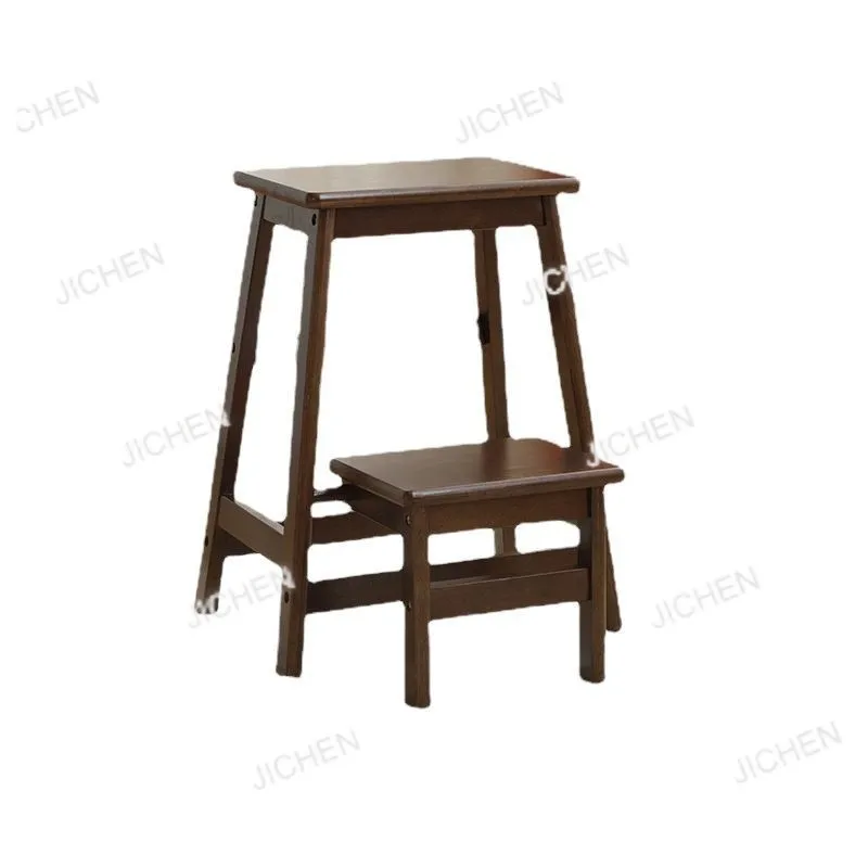 

Стул-лестница из массива дерева для дома и гостиной, табурет для переобувания, креативный многофункциональный стул-лестница, простой складной стул.