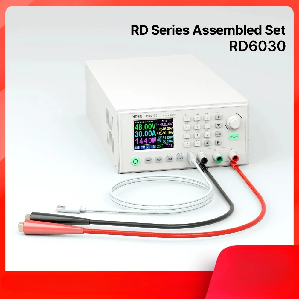 

Adjustable Voltage Regulated Lab Bench Power Supply 1140W 1440W RD6030 Completed Set 60V 30A digital control Stabilized AC DC