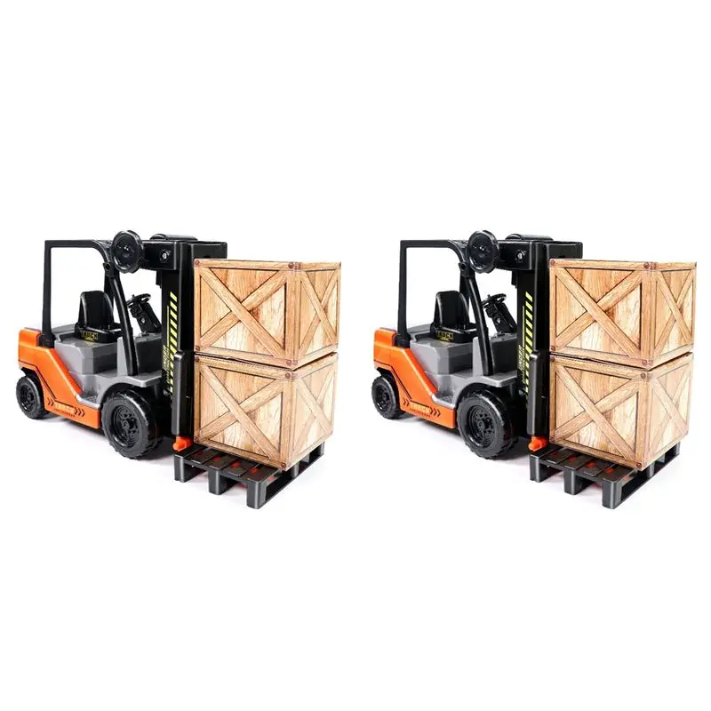 

ABWE-2X 1:22 Scale Lnertial Forklift Friction Fork Lift With Pallet Cargo Warehouse Truck Vehicle Model Forklift For Kids