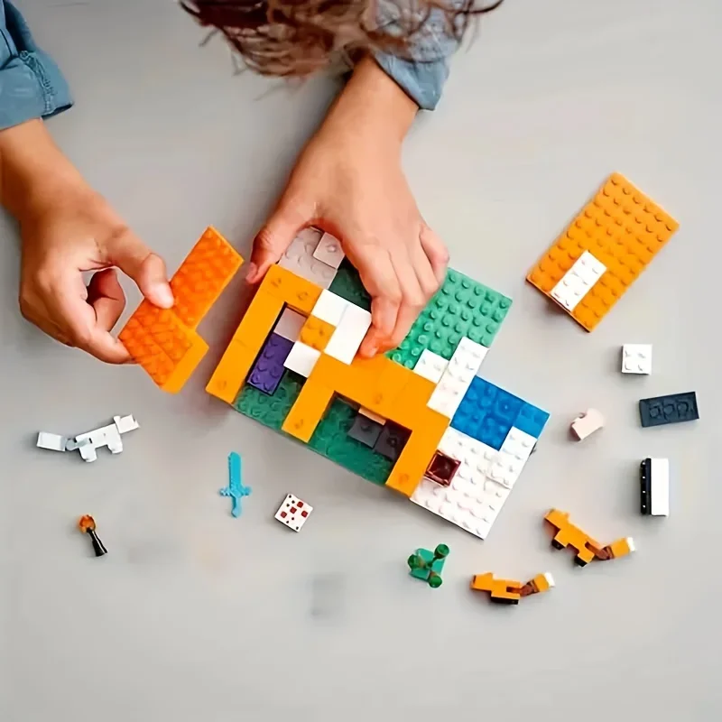Giocattoli educativi per bambini Cartoon Fox Lodge House Model Building Blocks Kit Giocattoli Regalo per il compleanno di Natale