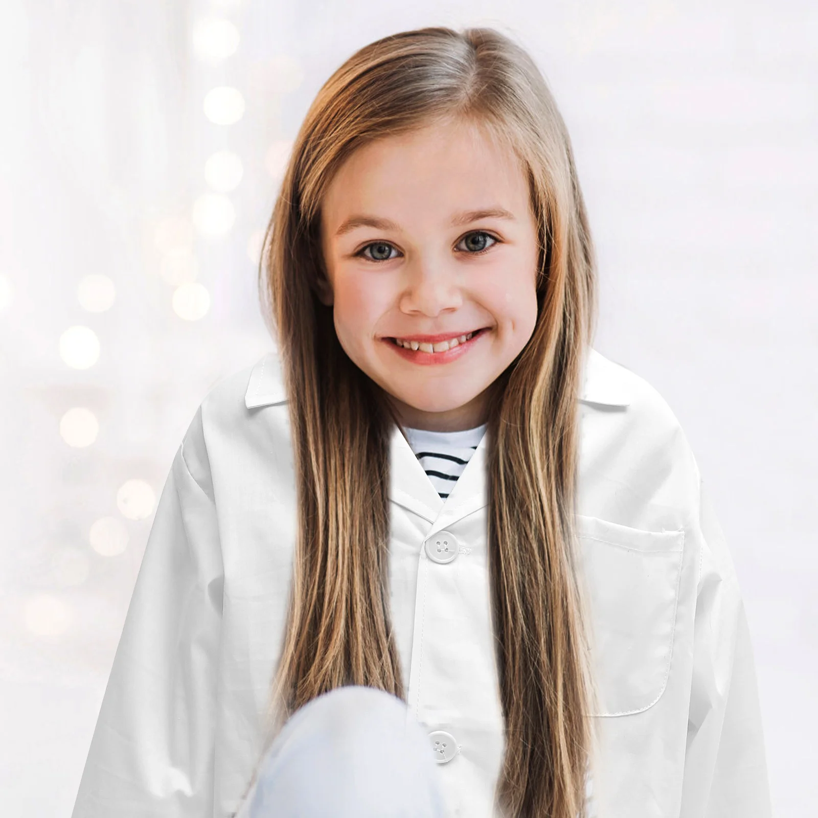 Bata de laboratorio para niños, ropa decorativa de científico para niñas, suministro de tela lavable, disfraz para hombre encantador