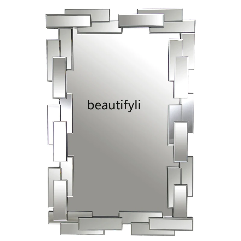 Simple Modern Mirror Stitching Cosmetic  Bathroom  Bathroom Cosmetic  Toilet Mirror Bathroom Mirror