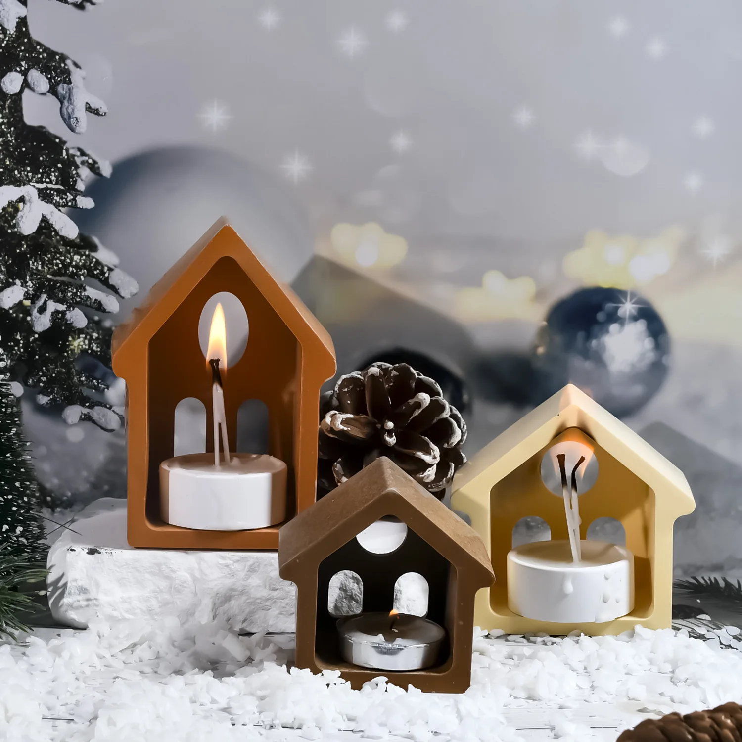 Птичье гнездо, глиняные силиконовые формы, украшение «сделай сам», три окна, украшение дома, гипсовая цементная форма, ремесленная форма для заливки УФ-смолы