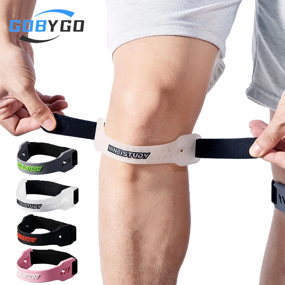 GOBYGO 1 Uds rodilleras correa para rótula protección rodilla soporte para rótula cojín presión Fitness soportes deportes baloncesto correr