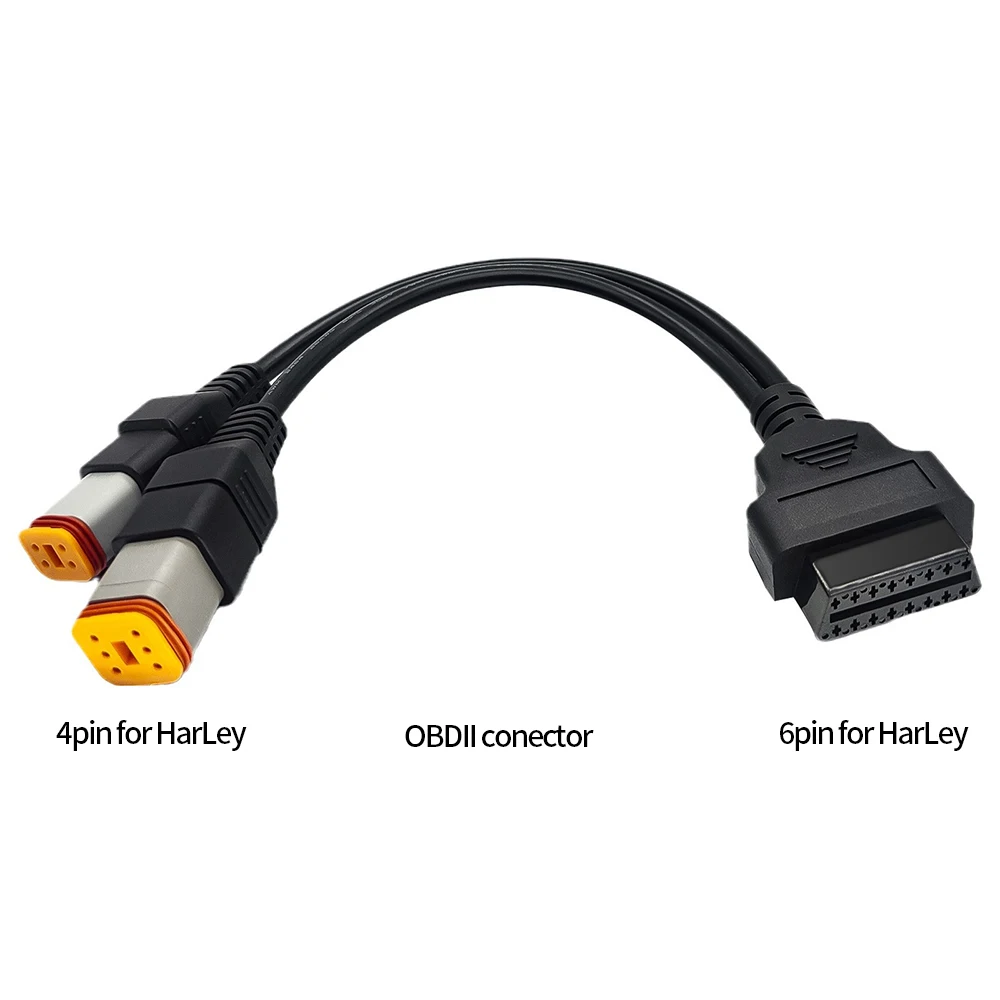 

НОВЕЙШИЙ диагностический адаптер 4-контактный/6-контактный (2-в-1) для мотоциклов, разъем OBD2, кабель OBDII для диагностики неисправностей Harley