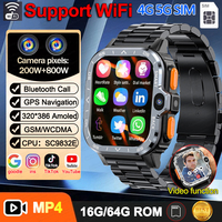 For XIAOMI IOS Android Smart Watch Men GPS 16G/64G ROM Storage HD Dual Camera 2G 4G SIM WIFI Wireless Fast Internet Access Gift