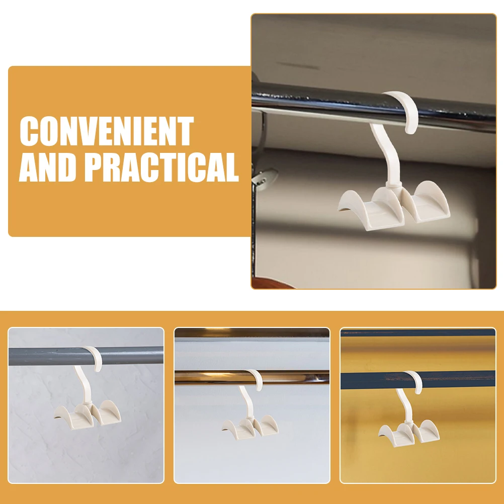 

Hook Storage Rotatable Bag Hanging Rack Nordic Beige Free Nail Purse Organizer Closet Holder For Scarf Belt Clothes Towel