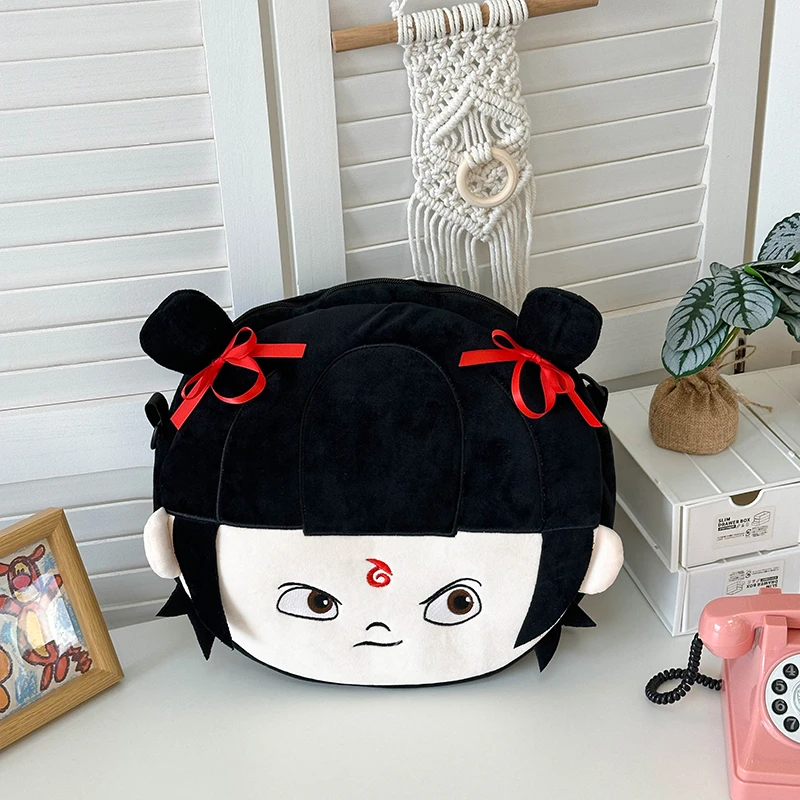 

Cartoon Design Fashion Plush Backpack Zipper Large Capacity Round Casual Shoulder Bag Hot Sale Bags for Women Bolsas Femininas
