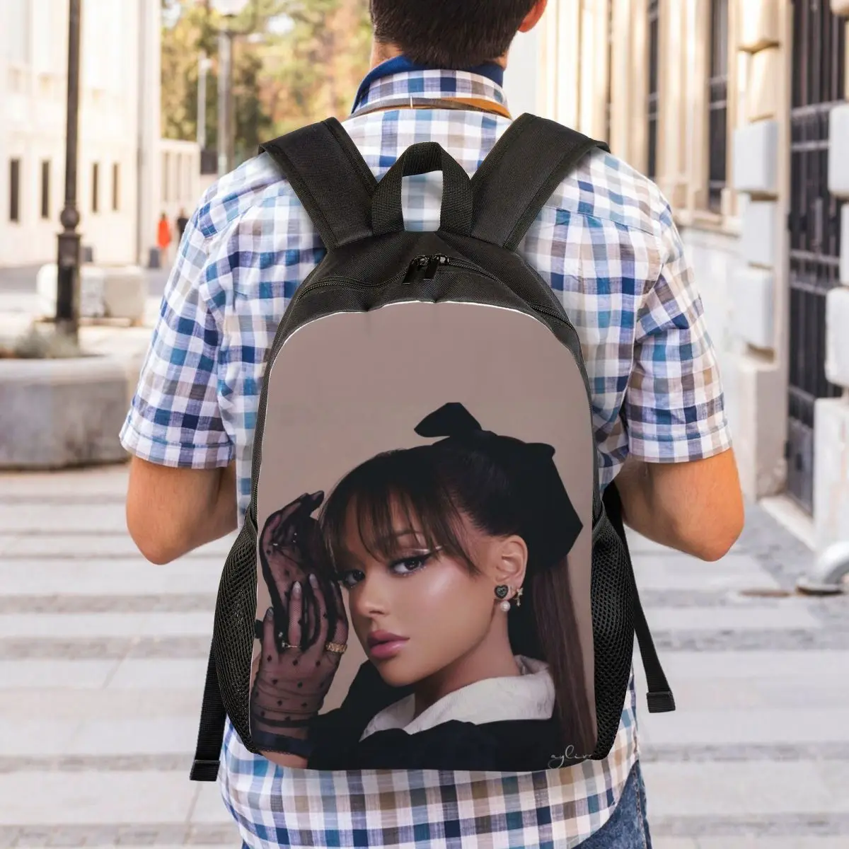 Benutzerdefinierte A-Ayliva Cool Singer Reiserucksack Männer Frauen Schule Computer Büchertasche Pop Musik College Student Daypack Taschen