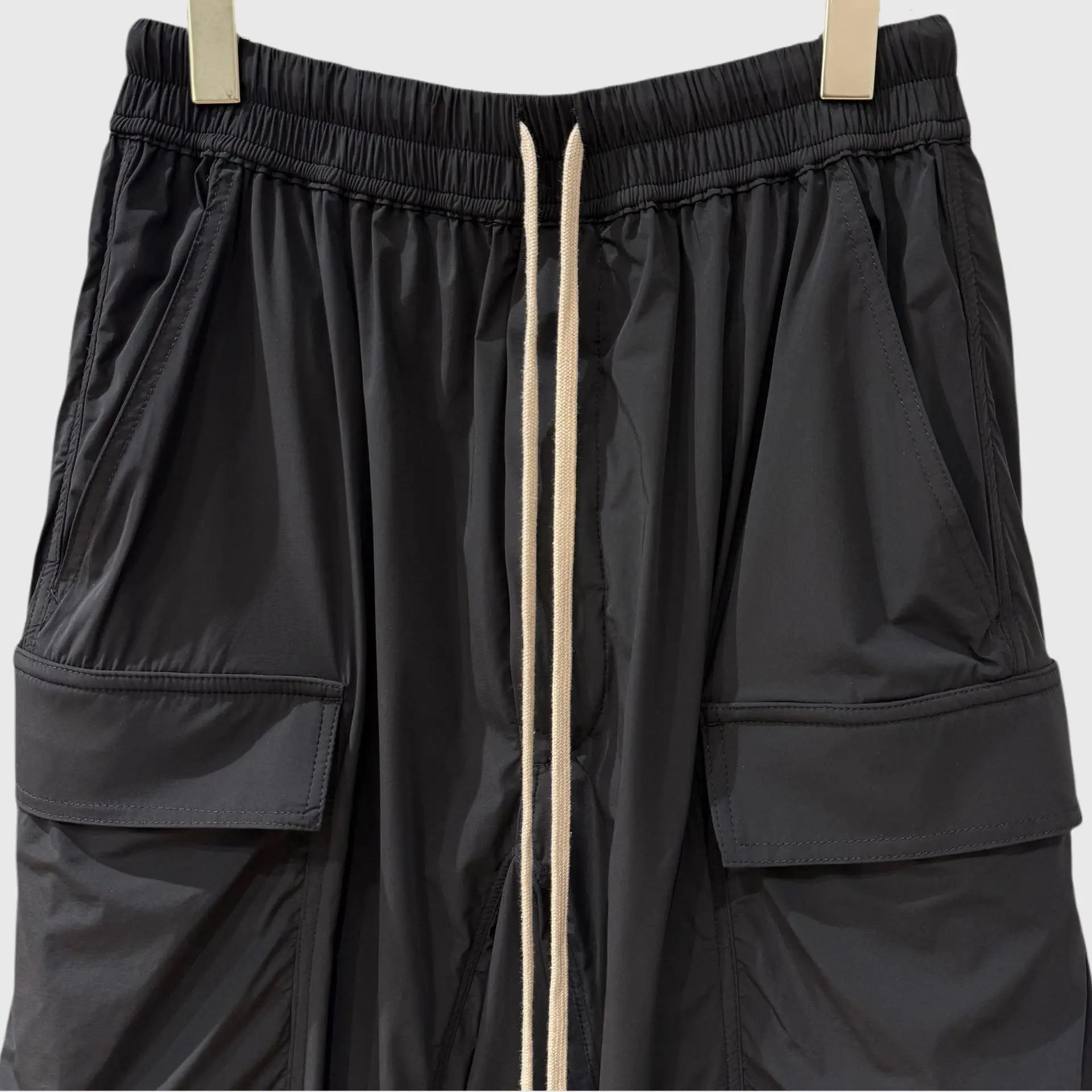 High Street Dark Ro Pant New Style Men's Double-sided Pocket Loose Haren Hanging Cross Pants Cropped Pants Men Clothing